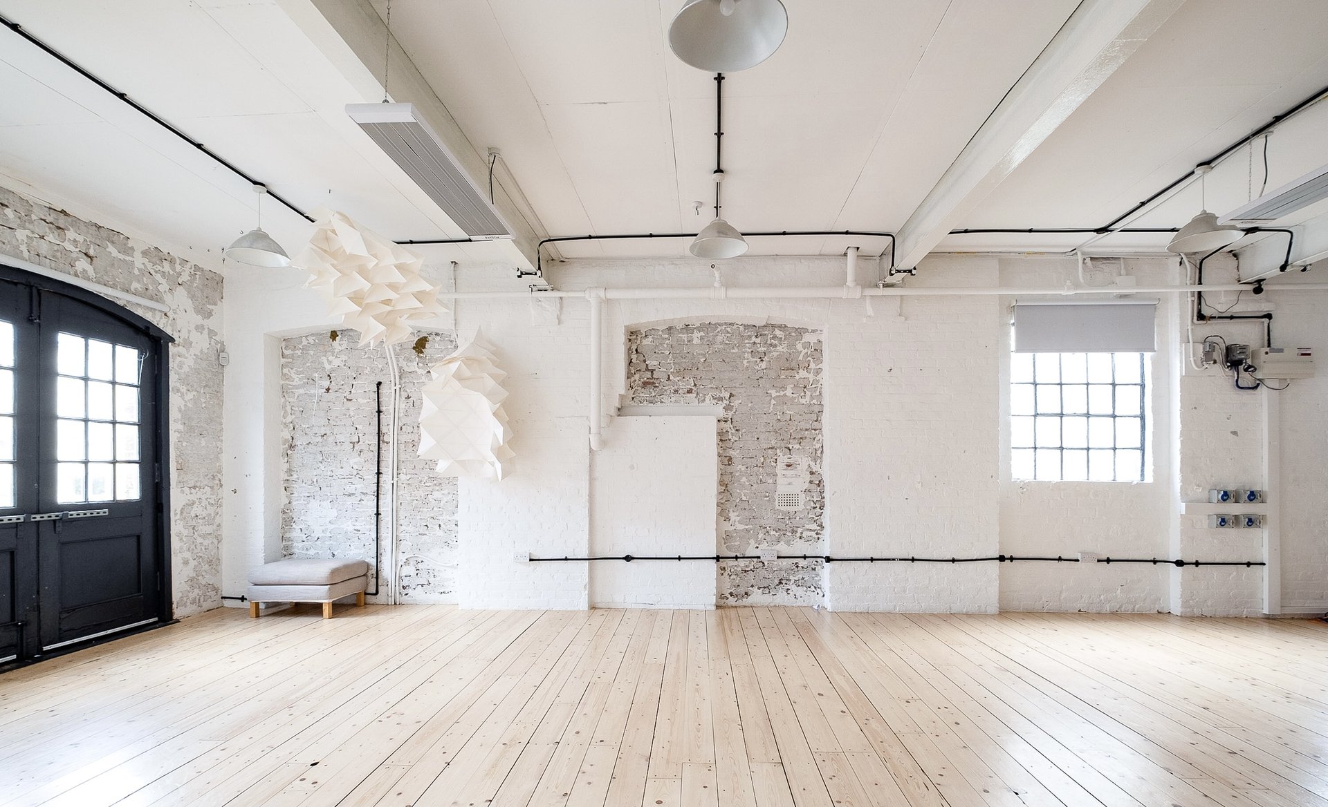 Workshop studio with exposed brick
